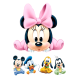 2653851 Baby Minnie Mouse si prietenii imagine comestibila din vafa 30x20cm